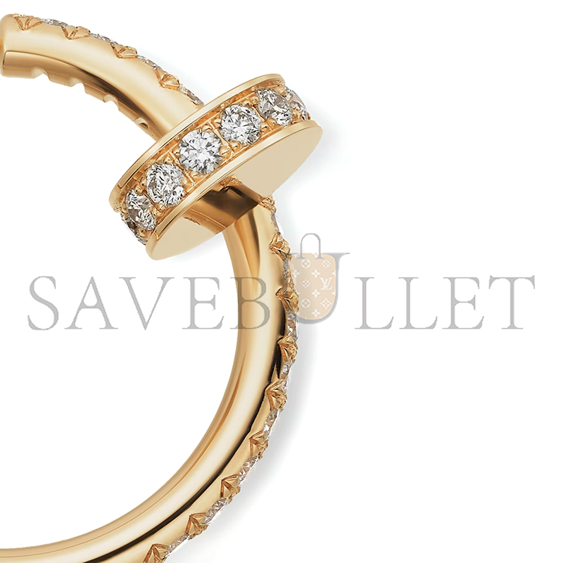 CARTIER JUSTE UN CLOU HOOP EARRINGS, SMALL MODEL, PAVED B8301430 CARTIER JUSTE UN CLOU HOOP EARRINGS, SMALL MODEL, PAVED B8301430